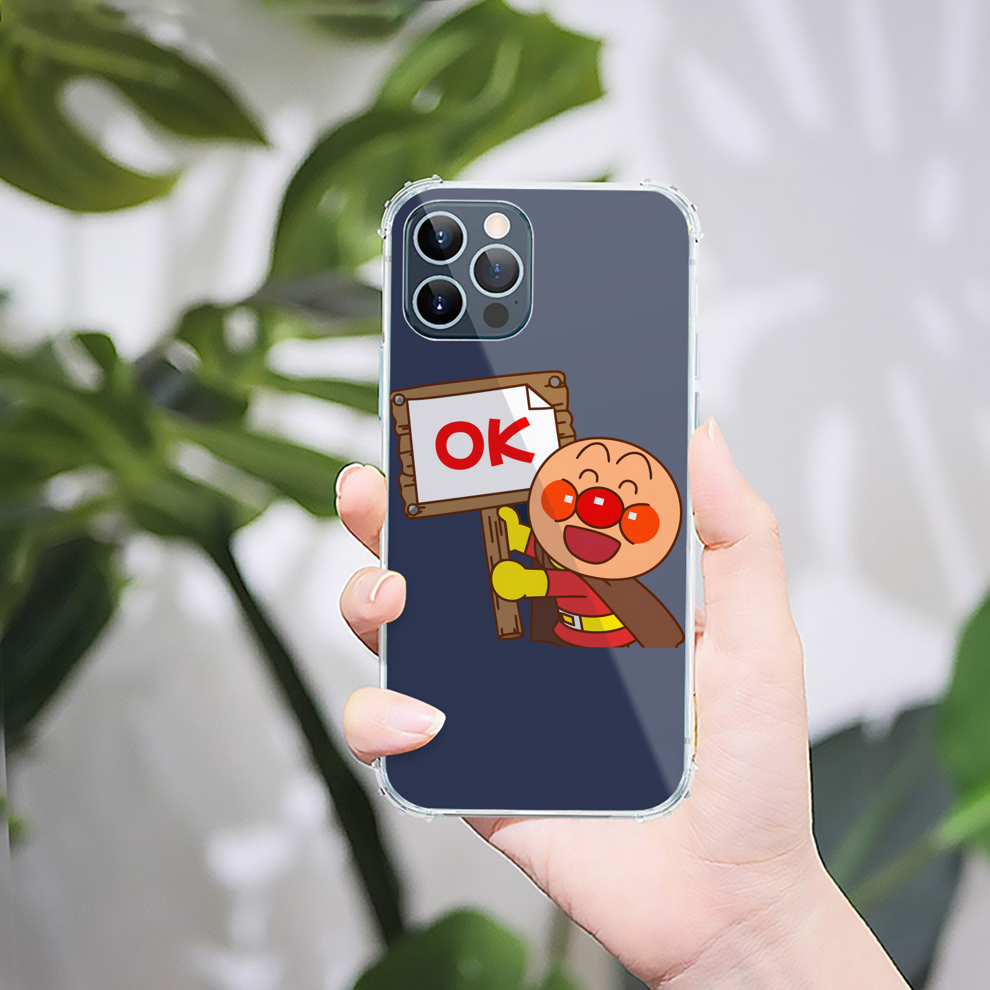 （画像用） アンパンマン Anpanman 【iPhone 12シリーズ対応】透明スマホケース（クリアソフトケース）